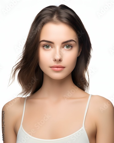 portrait of a young beautiful women with perfect smooth skin