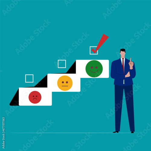 Investment asset allocation and balancing concept Businessman investors make pie charts to balance their portfolios to suit risk and return.