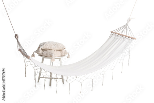 Cozy hammock and stool with...