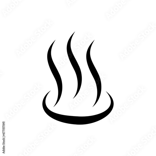 Japanese style icon ( hot spring) on white background.