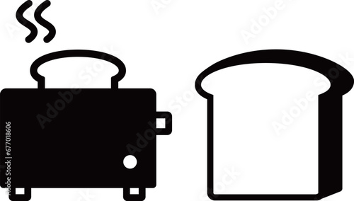 トースター　食パン　アイコン