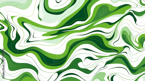 green abstract wavy background | generative AI