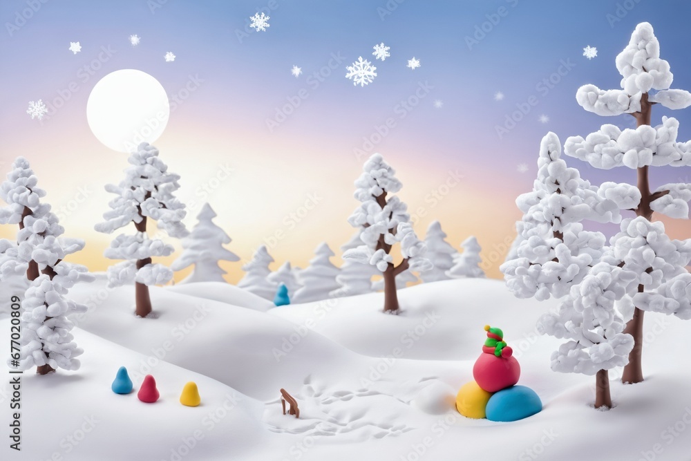Clay Art - Winter Scenery Clay Art - Winter Scenery