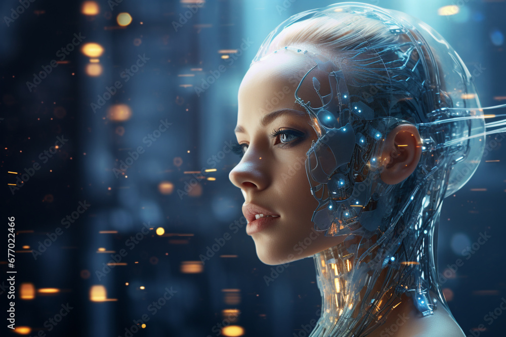 women in the night technology concept women in the night technology concept