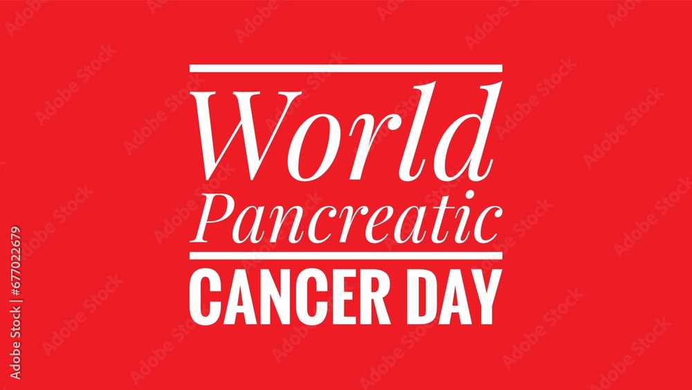 World pancreatic cancer day text design illustration