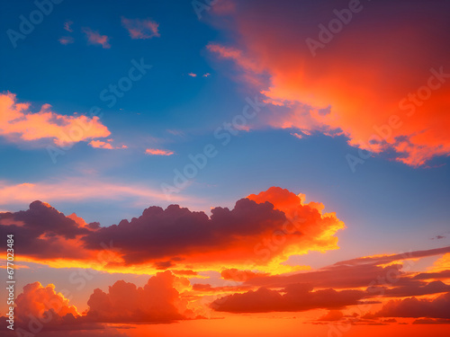 red sunset sky © Rewat