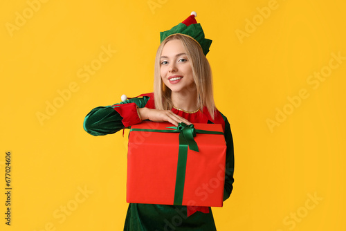 Smiling young woman in chri...