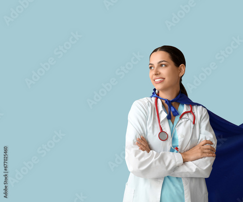 Confident female doctor in ...