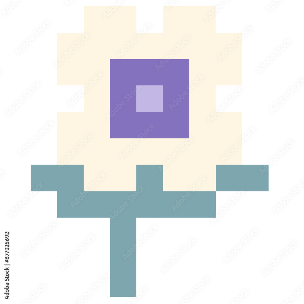 Flower and shadow pixel Flower and shadow pixel