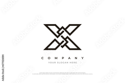Initial Letter SX or XS Monogram Logo Vector photo