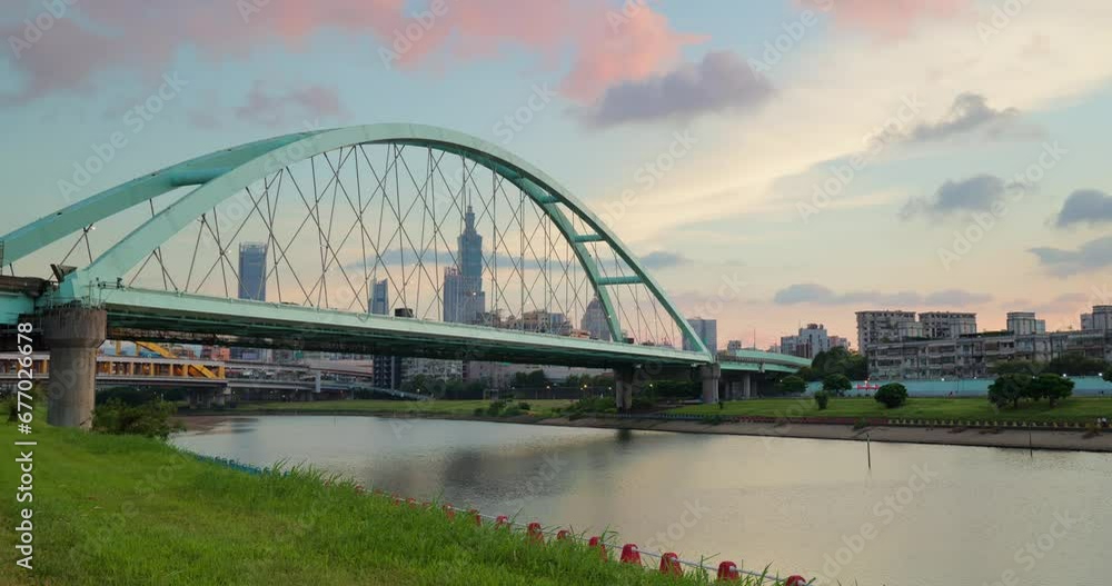 Taipei city landscape in the evening Taipei city landscape in the evening