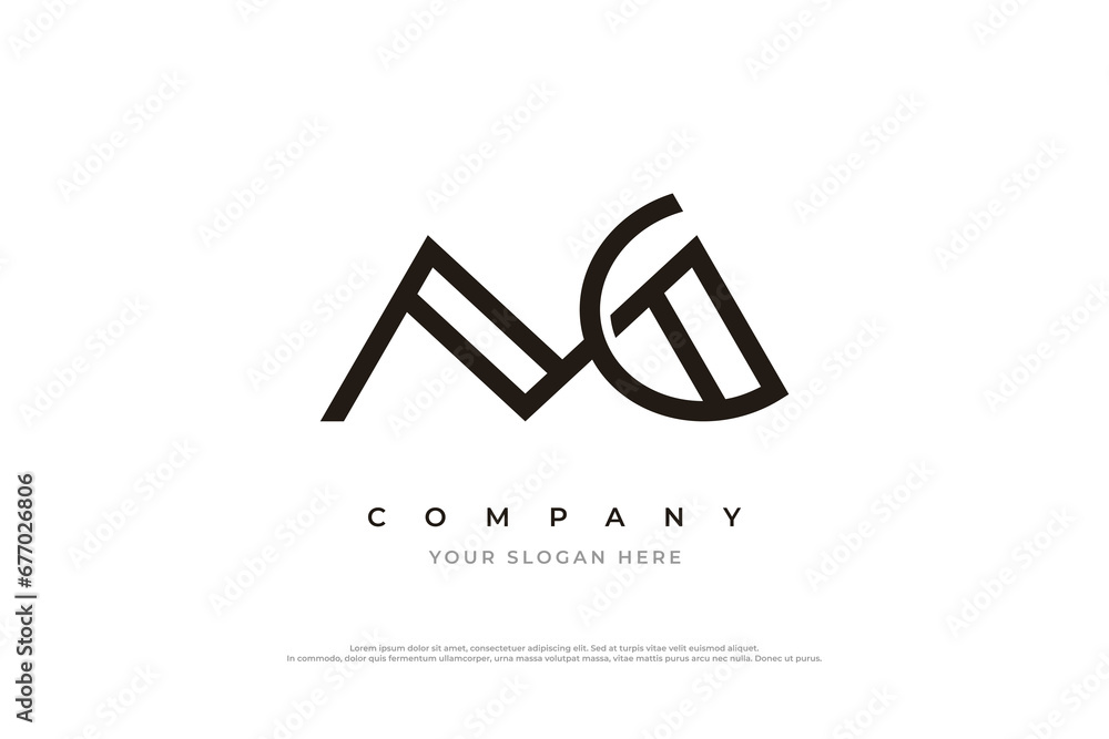 Initial Letter MG Monogram Logo Design Vector Initial Letter MG Monogram Logo Design Vector