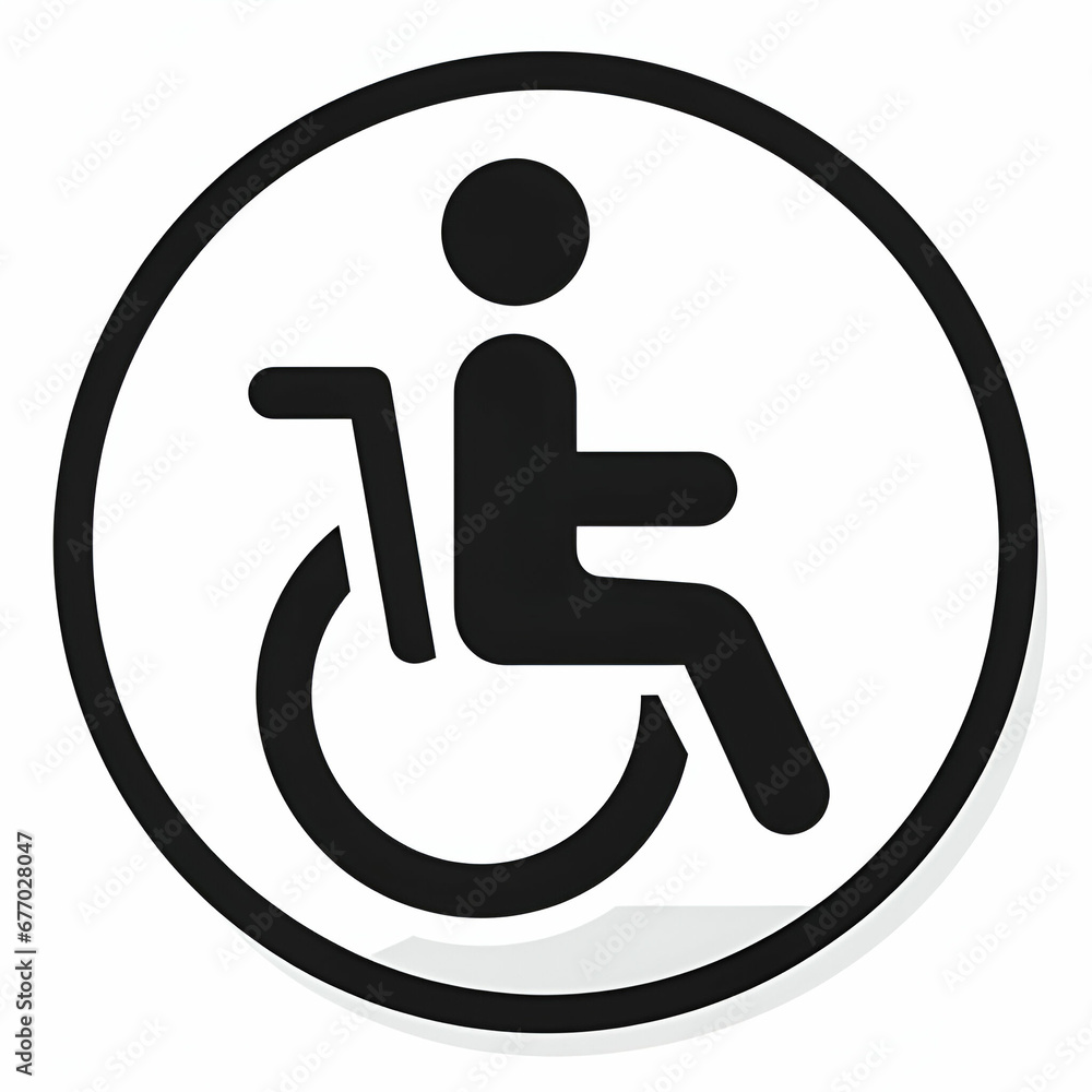 Disability icon isolated on white background Disability icon isolated on white background