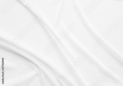 White Cloth Fabric Background Silk Texture 3d Sheet Curtain Ribbon Cream Color Wave Scarf Pattern Gradient Canvas Linen Tablecloth Material Textile Wallpaper Light Beige Tissue Backdrop Flax Bed Grey. © wing-wing