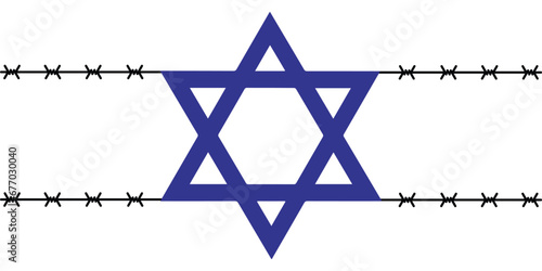 International Holocaust Remembrance Day vector. Star of David . January 27. Important day