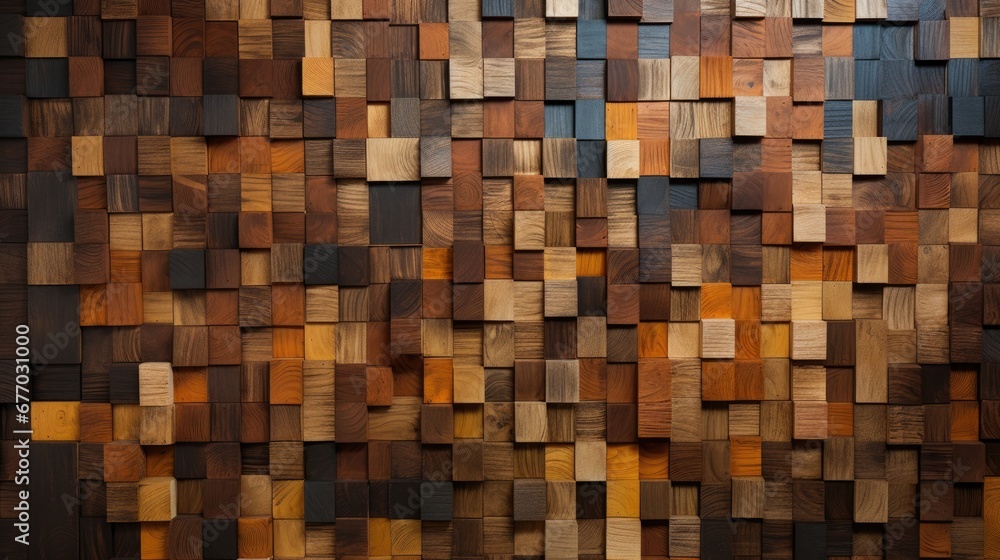 Wooden cubes background. Seamless pattern of wooden cubes. Wooden cubes background. Seamless pattern of wooden cubes.