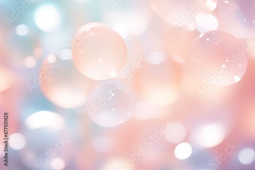 Soft and Ethereal Abstract Pastel Bokeh Lights with Blurred Orbs for a Dreamlike Atmosphere