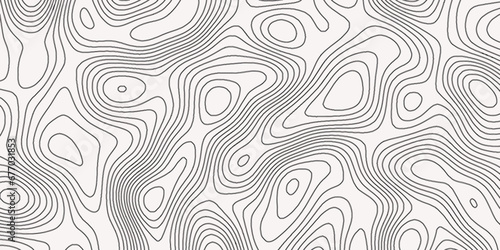 Black-white background from a line similar to a. Natural printing illustrations of Map in Contour Line Light topographic topo contour map and Ocean topographic line map with curvy isolines 