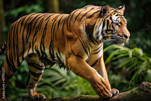 Sumatran Tiger side view in the wild © Venka