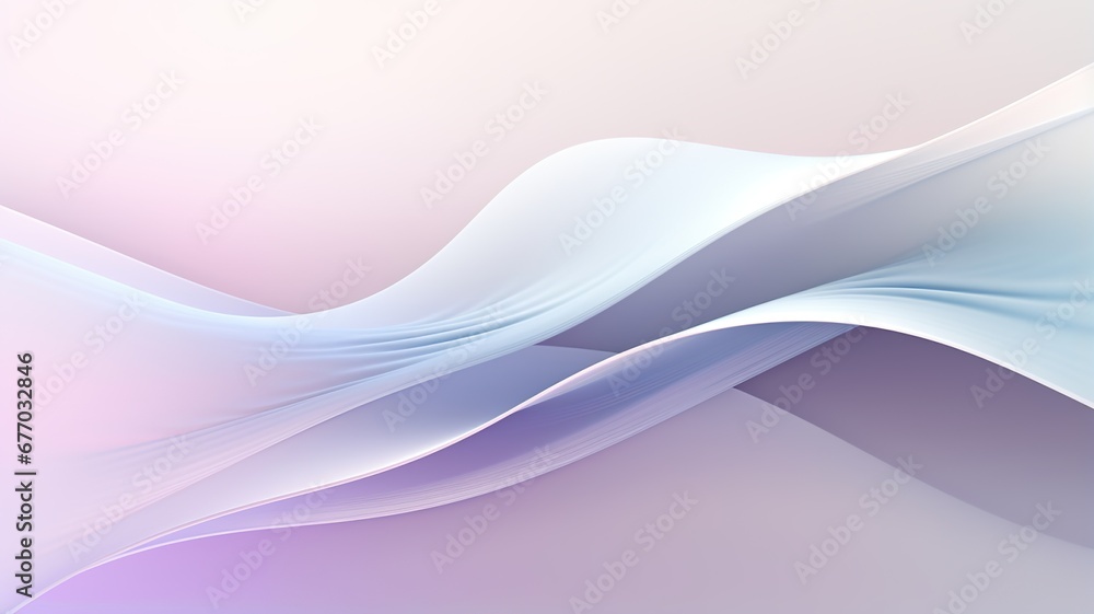 Obraz premium Serene and Flowing Pastel Gradient Waves with Graceful Curves