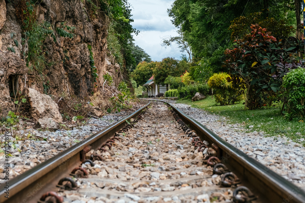 Obraz premium The railroad near the Kwai River