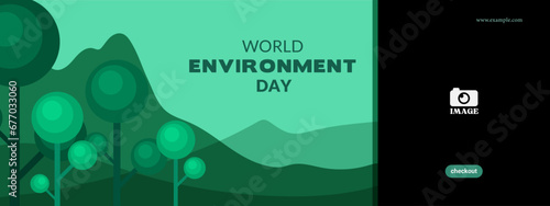 world environment day. Vector design for environmental sustainability education for banners, backgrounds, posters, social media