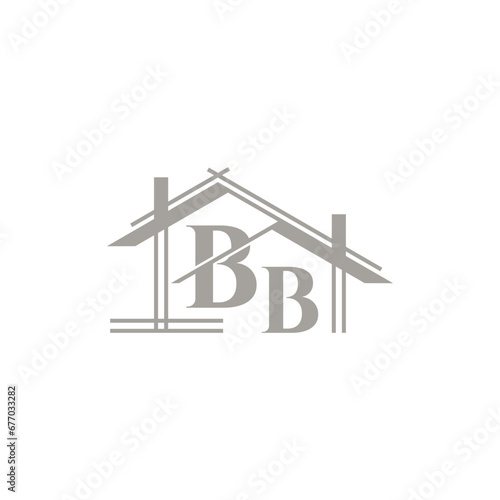 BB logo with a home form element which means a real estate company