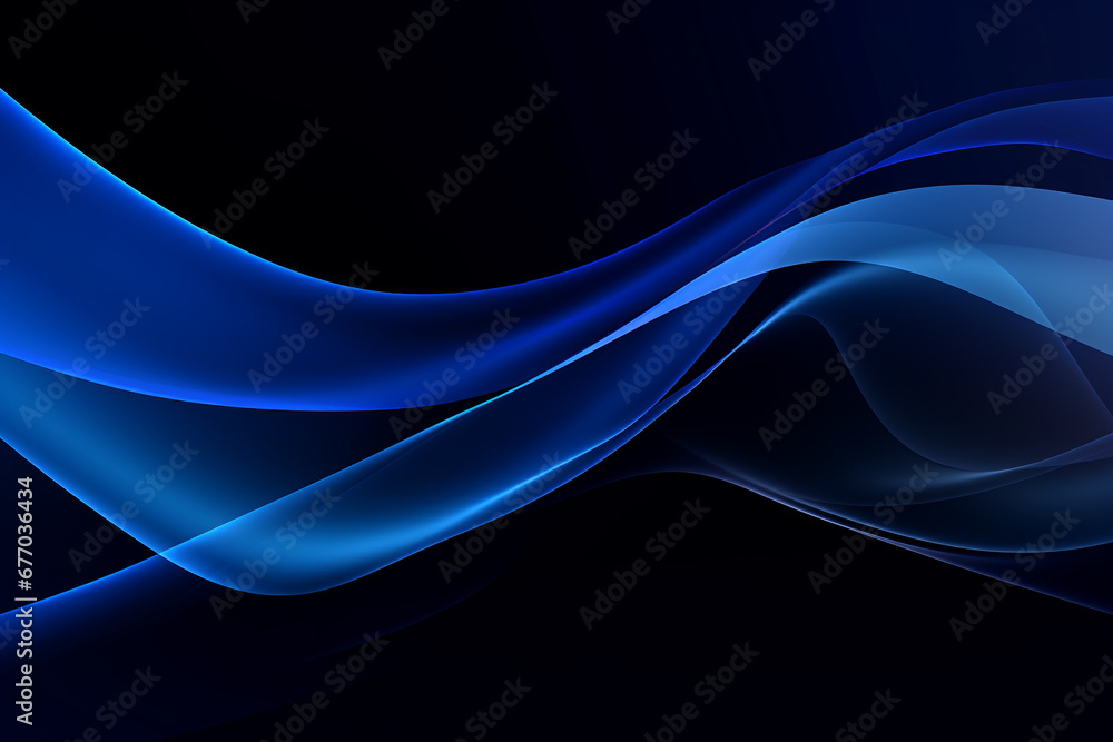 Graphic resource concept. Abstract blue digital waves on black background with copy space Graphic resource concept. Abstract blue digital waves on black background with copy space