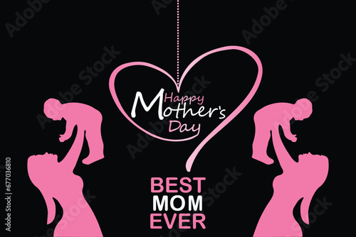 Happy Mother's Day. banner, Greeting card, poster