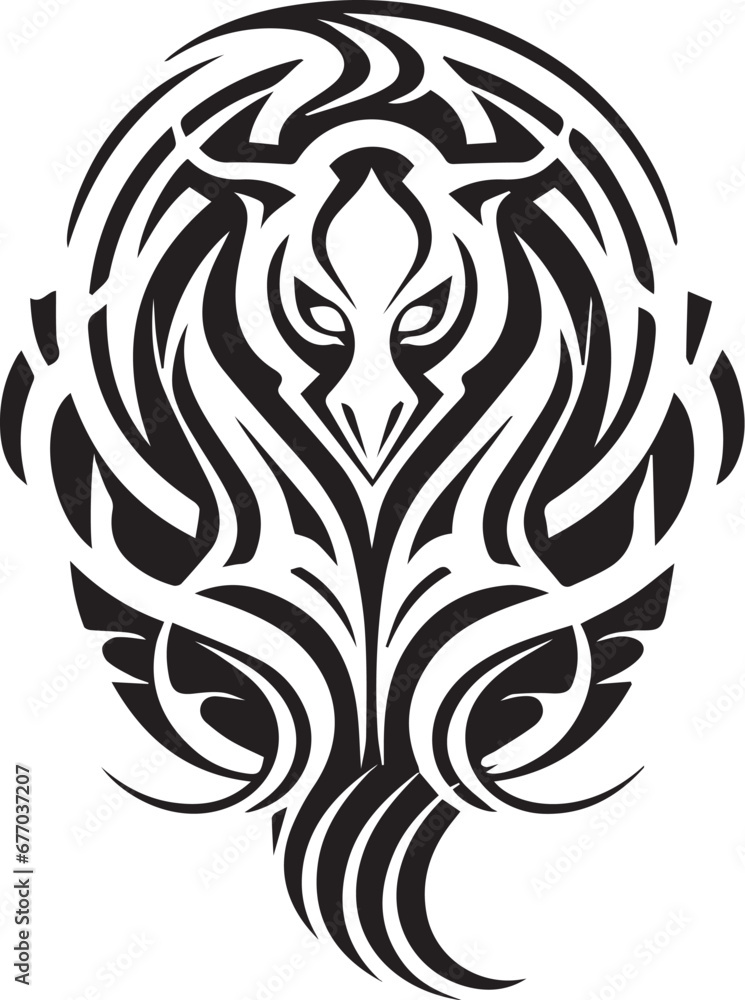 Fototapeta premium Logo Schlange Tribal Tattoo