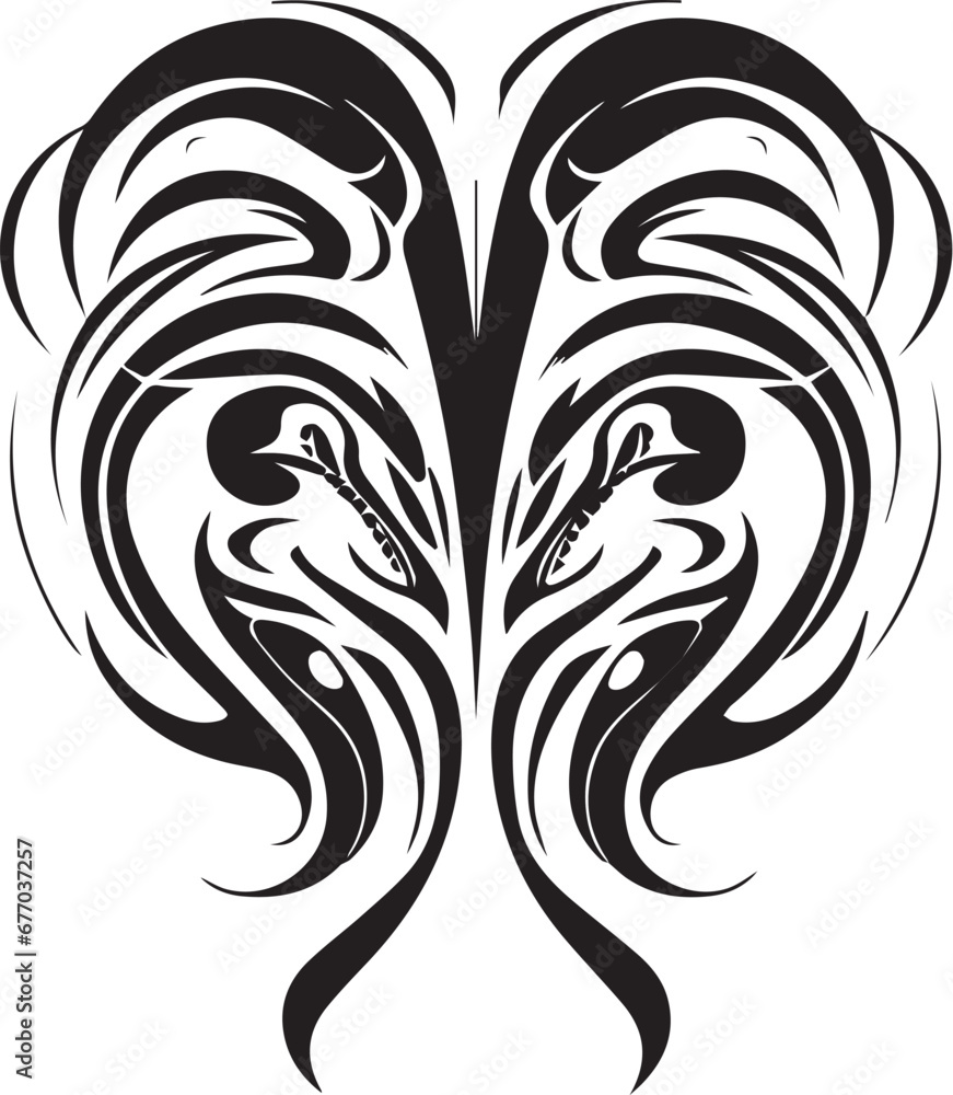 Fototapeta premium Logo Schlange Tribal Tattoo
