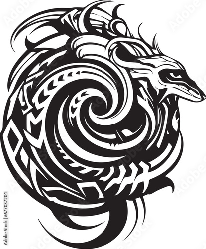 Logo Schlange Tribal Tattoo
