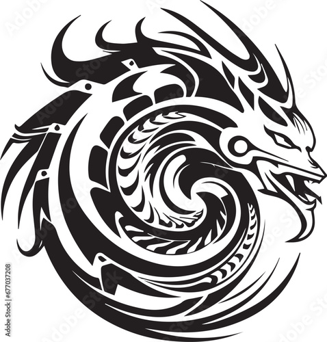 Logo Schlange Tribal Tattoo