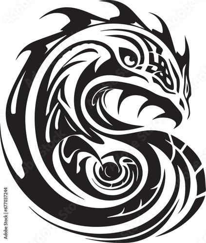 Logo Schlange Tribal Tattoo