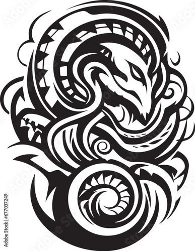 Logo Schlange Tribal Tattoo