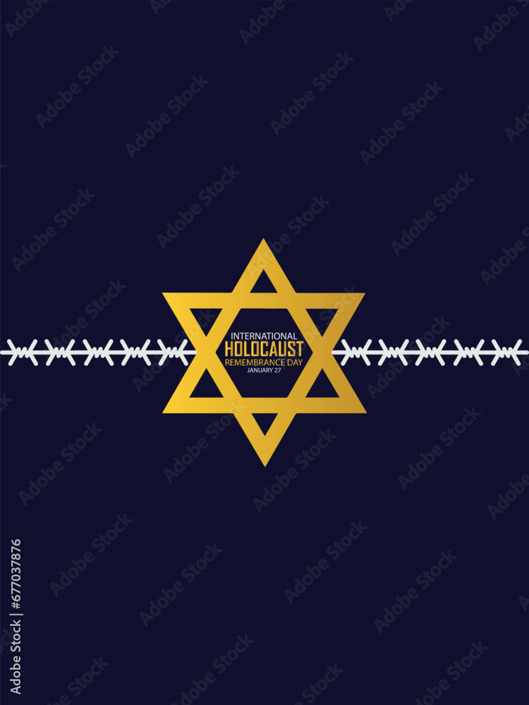 International Holocaust Remembrance Day vector. Star of David . January 27. Important day International Holocaust Remembrance Day vector. Star of David . January 27. Important day