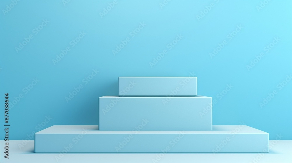 white podium with blue sky white podium with blue sky