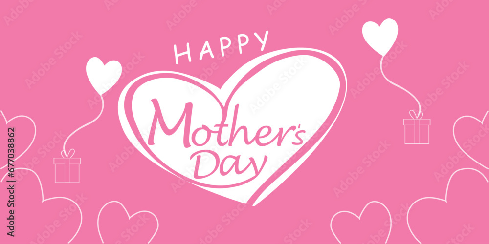 Happy Mother's Day. banner, Greeting card, poster Happy Mother's Day. banner, Greeting card, poster