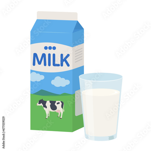 牛乳のベクターイラスト