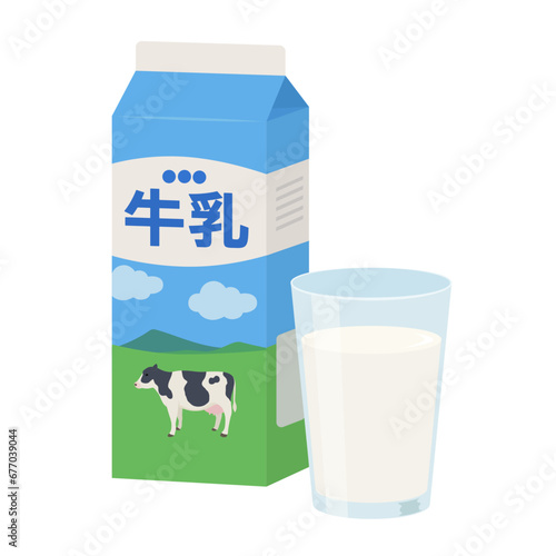牛乳のベクターイラスト