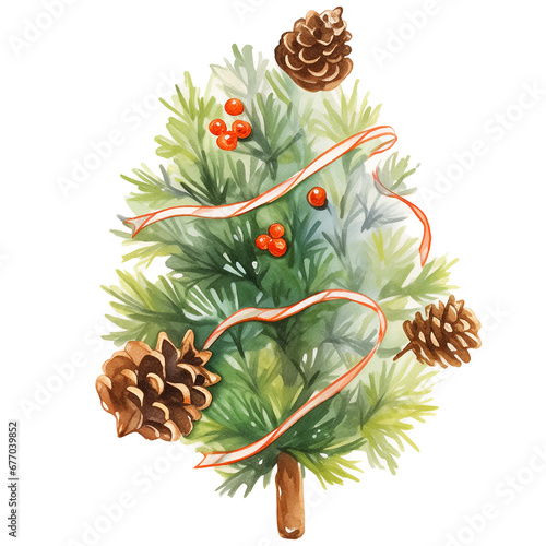 christmas tree with cones