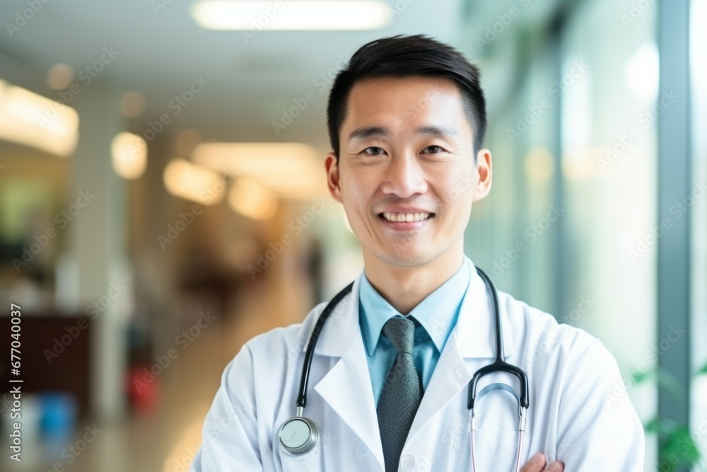 A man doctor smile at camera A man doctor smile at camera