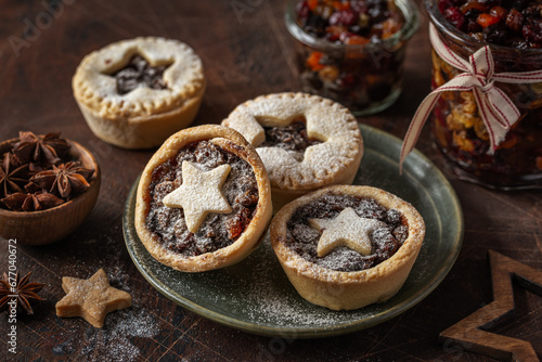 Homemade fruit mince pies for Christmas