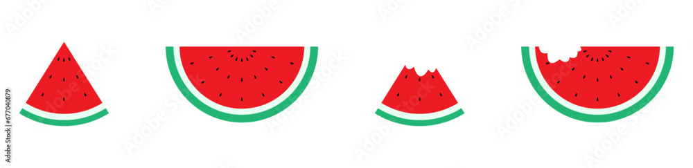 slice of watermelon icon bite watermelons, red cute slice of watermelon icon bite watermelons, red cute
