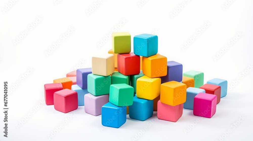 children's toys colored cubes.