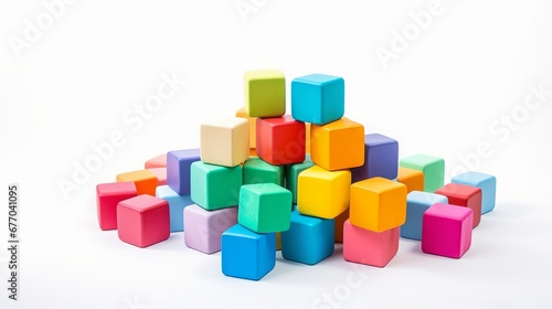 children's toys colored cubes.