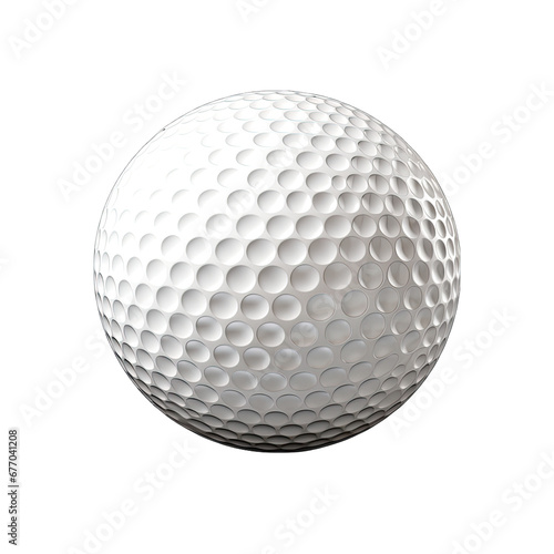 Golf Ball with Dimples Isolated on Transparent or White Background, PNG © Custom Media