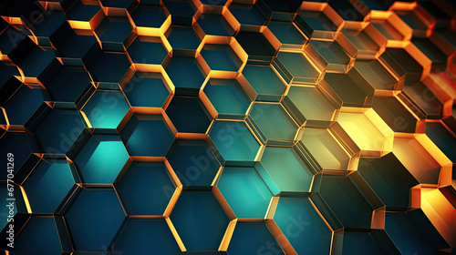 abstract background with serious and simple Hexagons honeycomb forming Microscopic Cell Texture pattern created with Generative AI Technology 