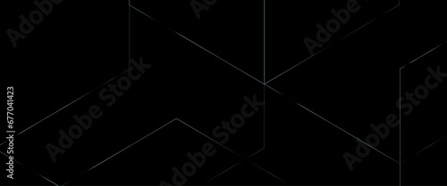 Vector abstract geometric pattern with crossing thin white lines on black background.