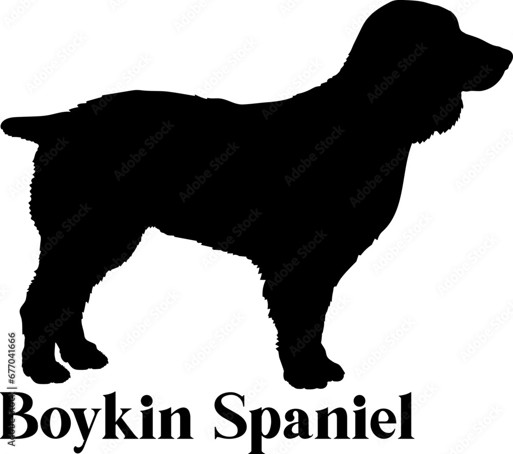 Boykin Spaniel Dog silhouette dog breeds logo dog monogram logo dog face vector
